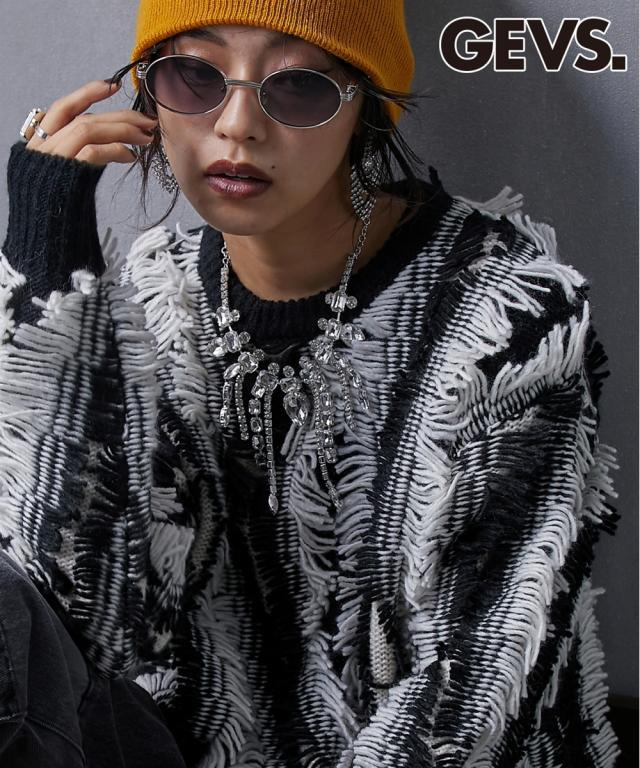 ニット セーター レディース カットジャガードクルーネック プルオーバー GEVS. 対応 冬 M〜5L ニッセン nissen