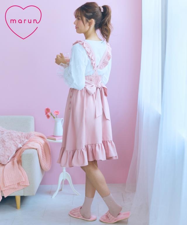 ワンピース ひざ丈 大きいサイズ レディース エプロン marun 6L/8L/10L ニッセン nissen