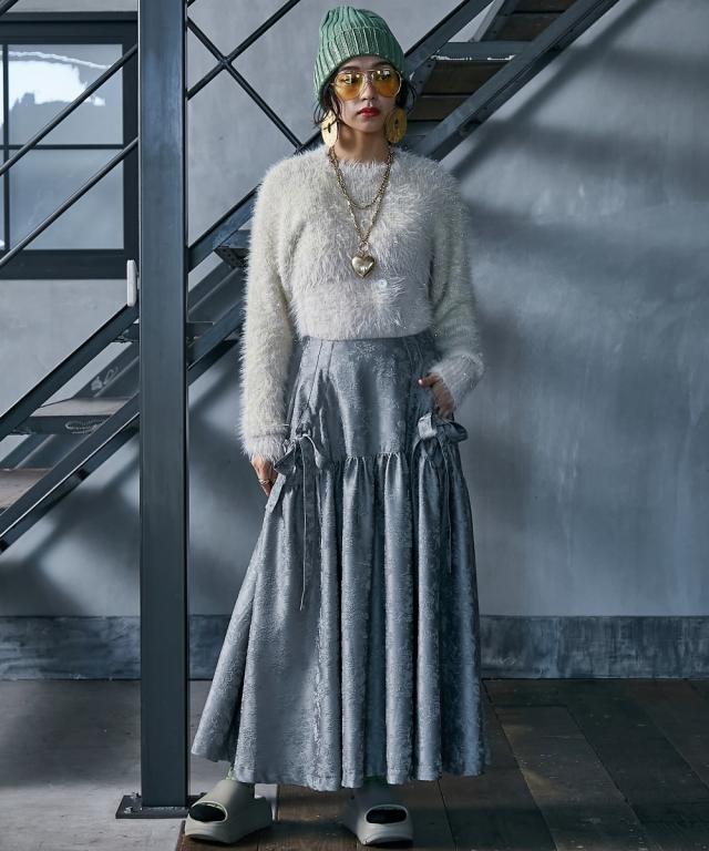 ニット セーター レディース 2点セットラメシャギー タンクトップ ＋