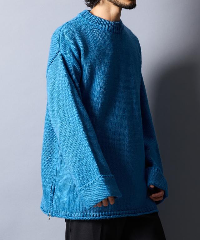 ニット セーター メンズ 裾ファスナー付きクルーネック オーバーサイズ 冬 S/M/L/LL/3L ニッセン nissen agesugi_sfaの通販は 5,194円