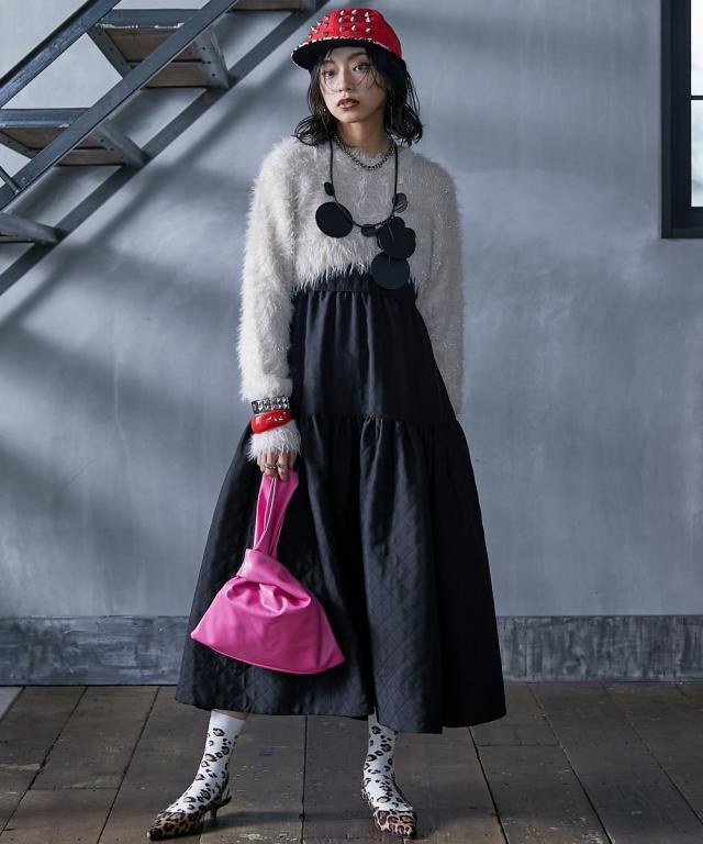 ワンピース ロング マキシ 大きいサイズ レディース キルティング