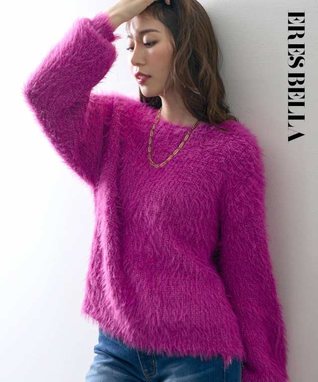 ニット セーター レディース ボートネックラメシャギー プルオーバー 有 ERES BELLA 冬 LL/3L ニッセン nissen agesugi_sfaの通販は 6,305円