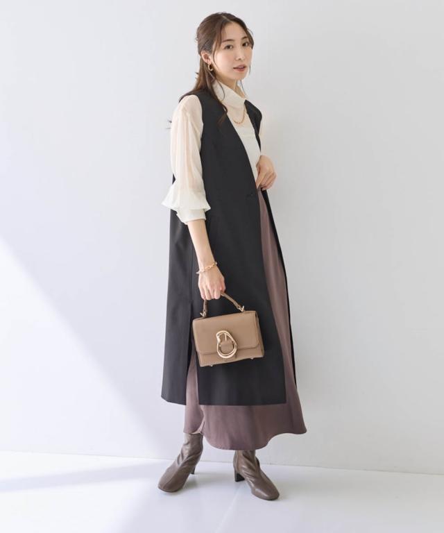ジャケット アウター レディース ロング ジレ 有 OtonaSMILE M/L ニッセン nissen_15
