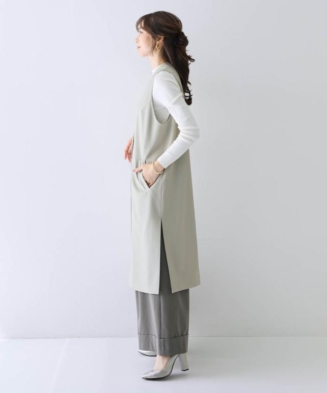 ジャケット アウター レディース ロング ジレ 有 OtonaSMILE M/L ニッセン nissen_16
