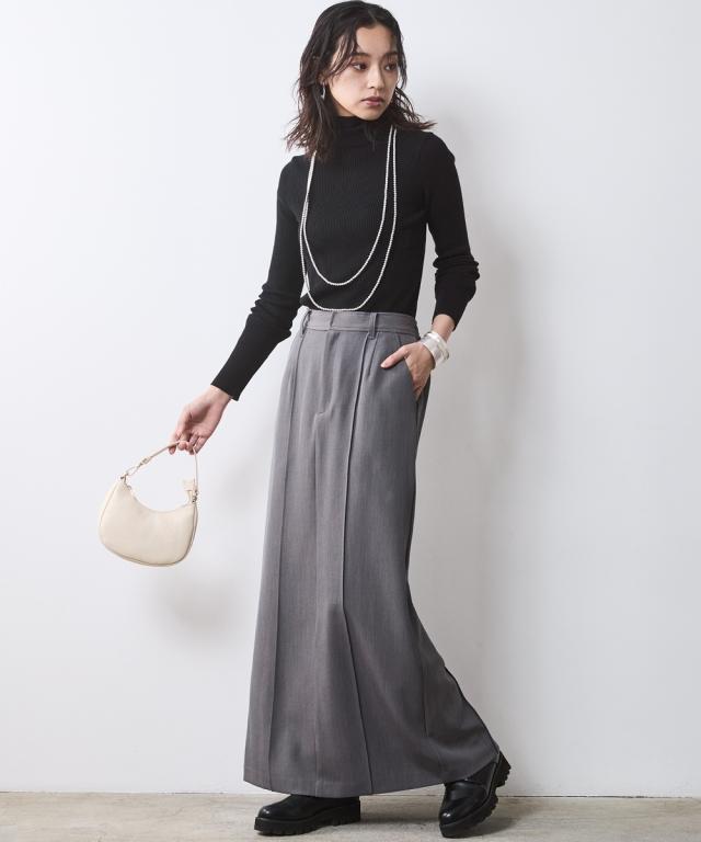 ロングスカート 大きいサイズ レディース タイト マキシ スカート 有 シックス タイル マキシスカート 長め ロンスカ 6L/8L/10L ニッセン nissen_2