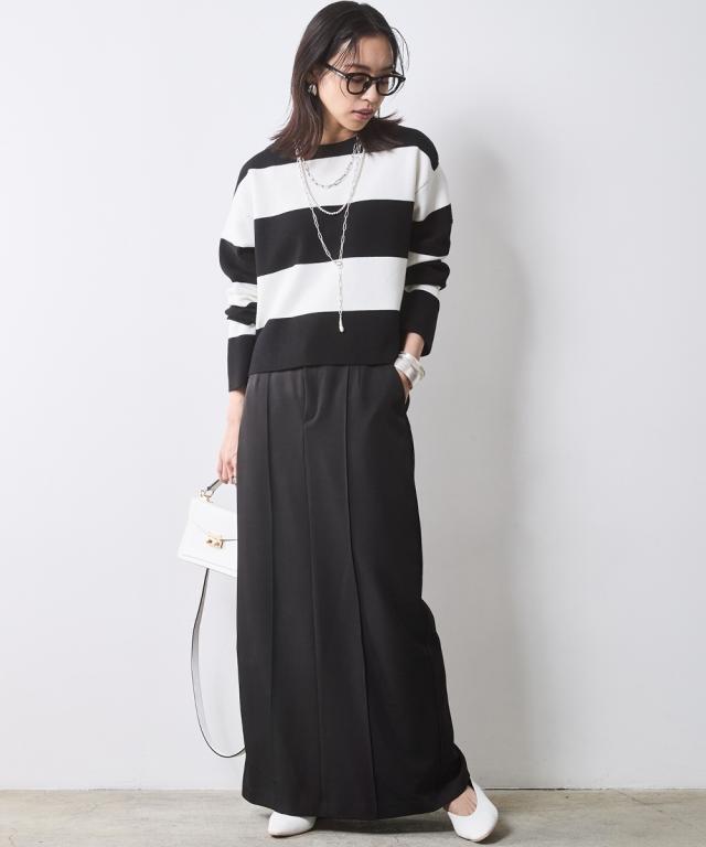 ロングスカート 大きいサイズ レディース タイト マキシ スカート 有 シックス タイル マキシスカート 長め ロンスカ 6L/8L/10L ニッセン nissen_3