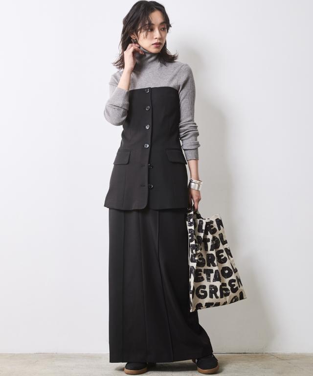 ロングスカート 大きいサイズ レディース タイト マキシ スカート 有 シックス タイル マキシスカート 長め ロンスカ 6L/8L/10L ニッセン nissen_9
