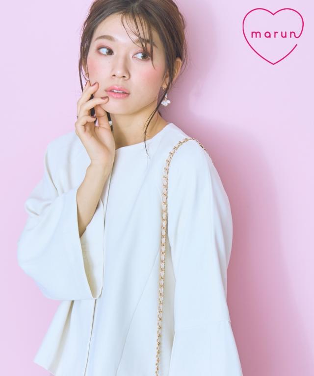 ジャケット アウター 大きいサイズ レディース 袖フレアノーカラー marun 6L ニッセン nissen