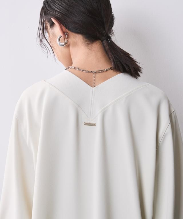 シャツ ブラウス レディース リブ衿 Vネック 有 シックス タイル M〜5L