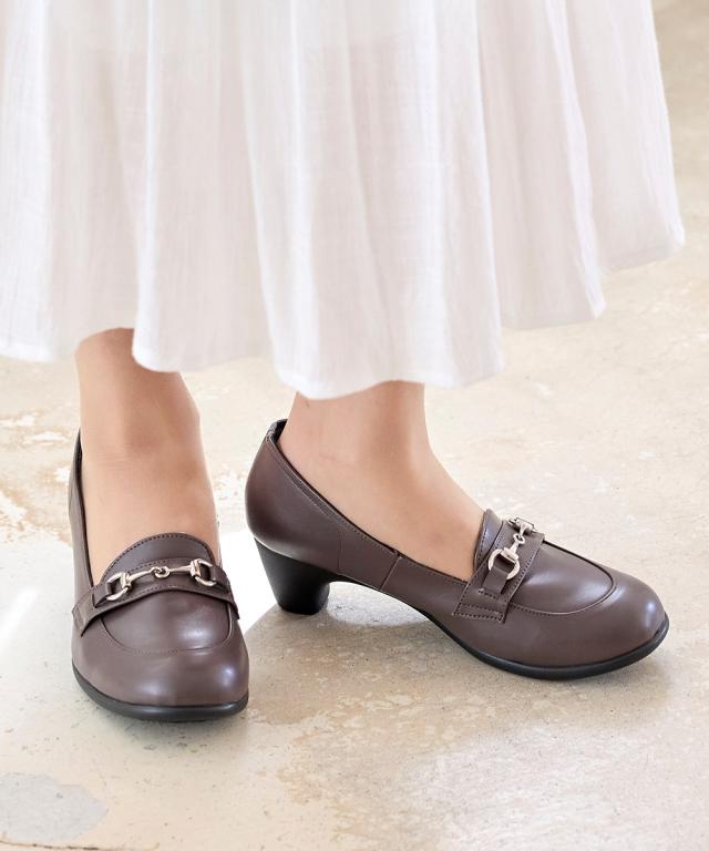 大きいサイズ レディース リゲッタスマイル ビット付 ローファー シューズ ワイズ4E  靴 23.0〜23.5cm ニッセン nissen