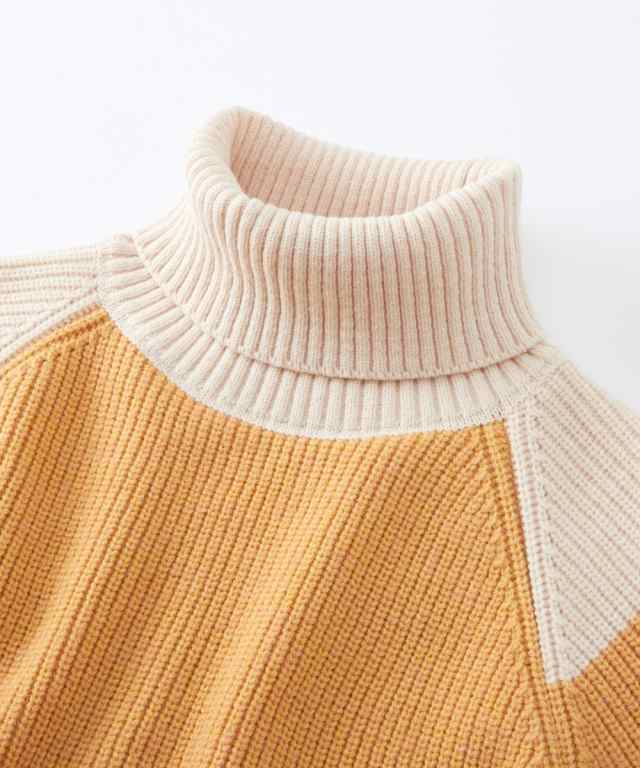 ニット セーター シニア ファッション 脇ボタン デザイン 配色 冬 M〜L ニッセン nissen
