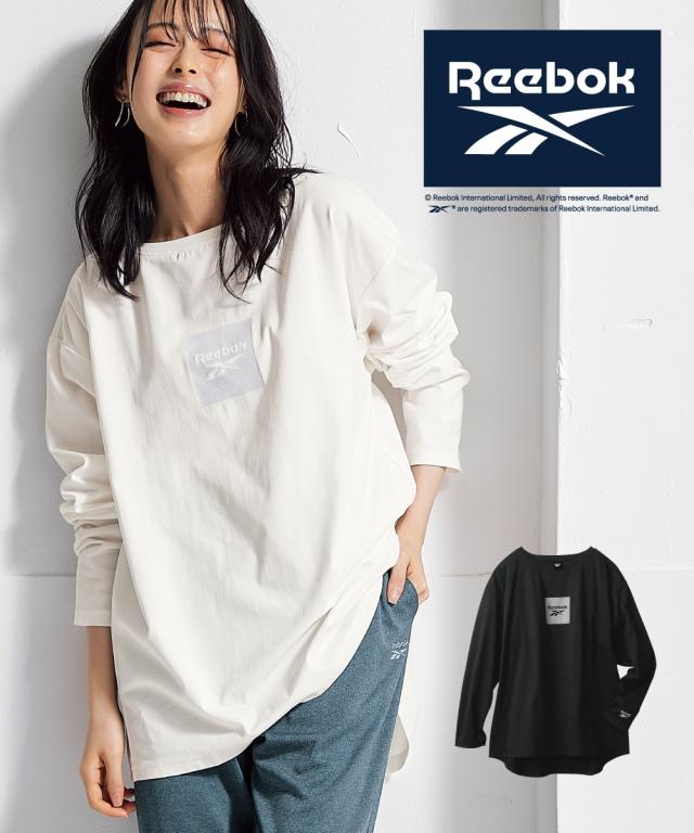 スポーツウェア トップス 大きいサイズ レディース ボックスロゴ プリント ゆるシルエット 吸汗速乾 UVカット 形態安定 リーボック 夏 8L/10L ニッセン nissen 5,252円