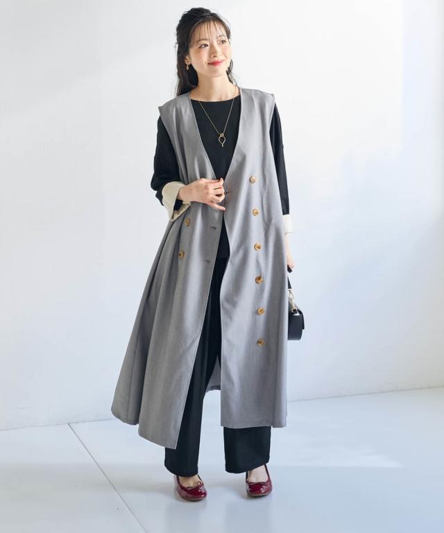 ジャケット アウター レディース Aラインジレ Otona Purete L ニッセン nissen_12