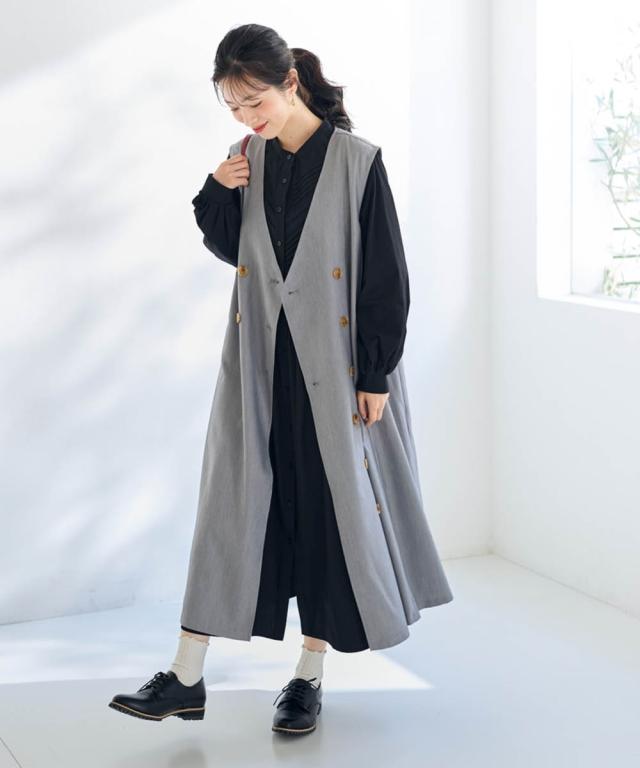 ジャケット アウター レディース Aラインジレ Otona Purete L ニッセン nissen_14
