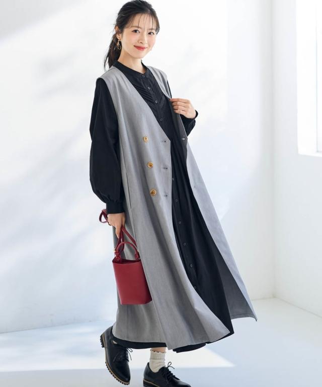 ジャケット アウター レディース Aラインジレ Otona Purete L ニッセン nissen_15
