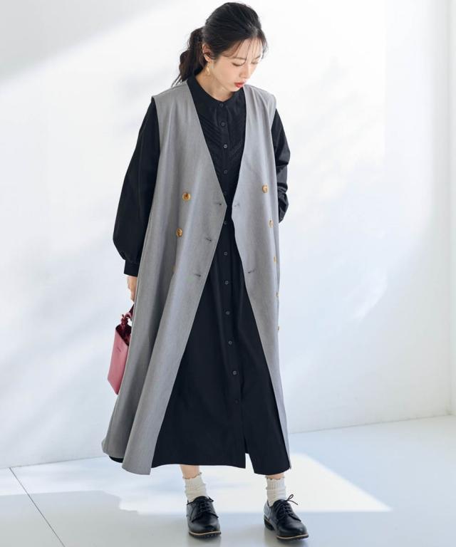 ジャケット アウター レディース Aラインジレ Otona Purete L ニッセン nissen_16