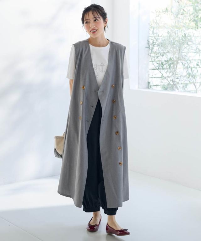 ジャケット アウター レディース Aラインジレ Otona Purete L ニッセン nissen_17