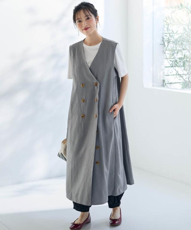 ジャケット アウター レディース Aラインジレ Otona Purete L ニッセン nissen_18