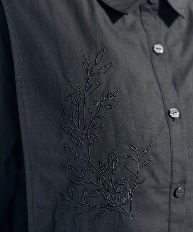 シャツ ブラウス 大きいサイズ レディース 綿100％ フェイクレイヤード