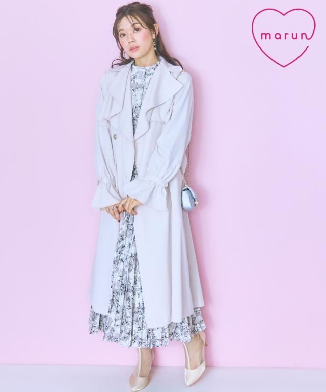 コート アウター 大きいサイズ レディース トレンチ marun 6L/8L/10L ニッセン nissen