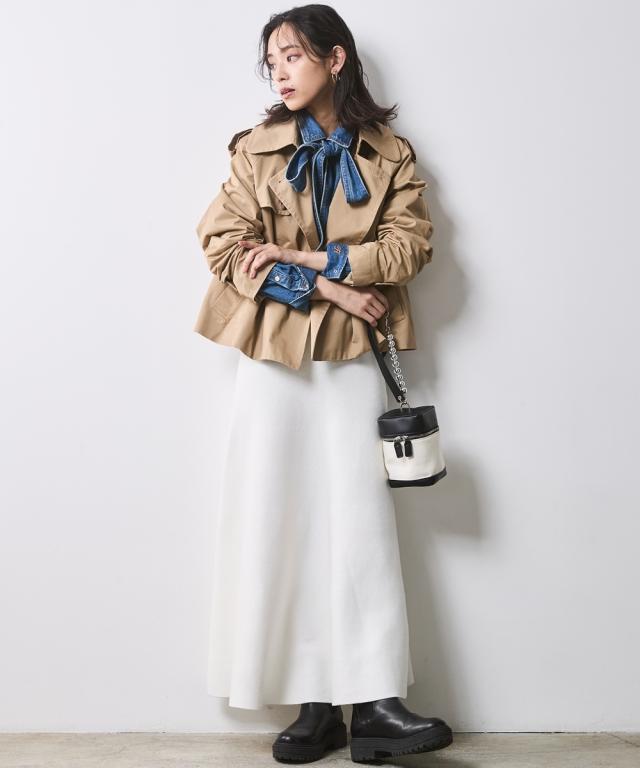 ロングスカート 大きいサイズ レディース フレア ロング ニット スカート シックス タイル マキシスカート 長め ロンスカ 6L/8L/10L ニッセン nissen_10