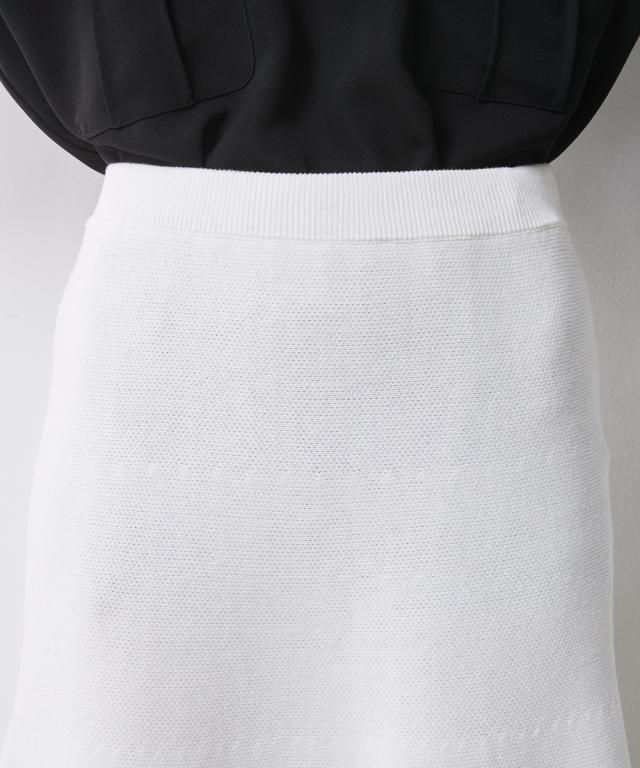 ロングスカート 大きいサイズ レディース フレア ロング ニット スカート シックス タイル マキシスカート 長め ロンスカ 6L/8L/10L ニッセン nissen_11