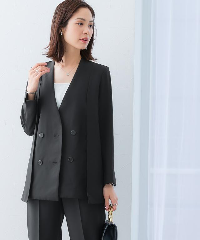 スーツ パンツ レディース 2WAYダブルブレスト ジャケット 上下別売 有  ビジネス セットアップ S/M/L ニッセン nissen_14