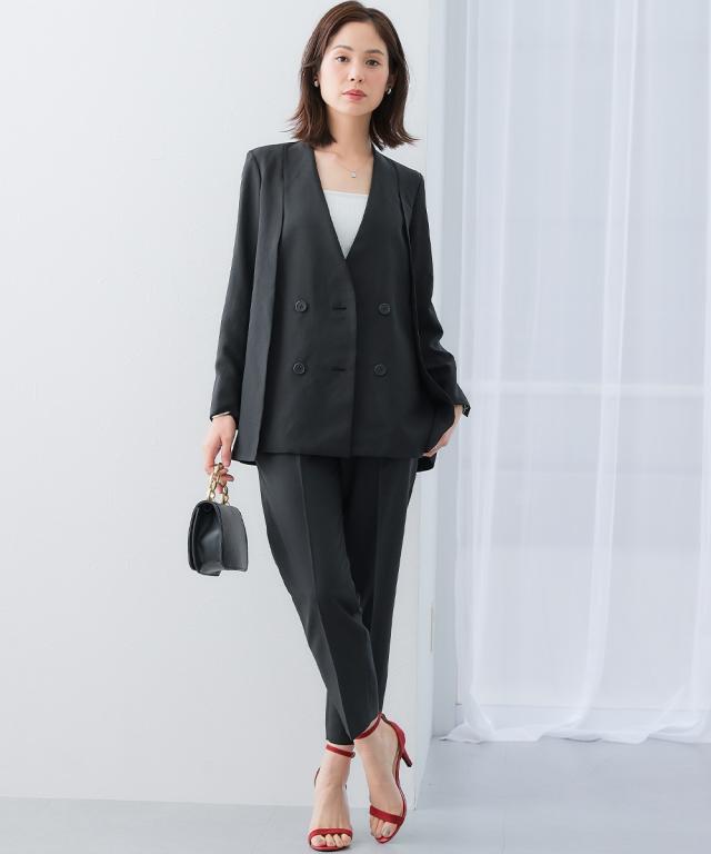 スーツ パンツ レディース 2WAYダブルブレスト ジャケット 上下別売 有  ビジネス セットアップ S/M/L ニッセン nissen_15