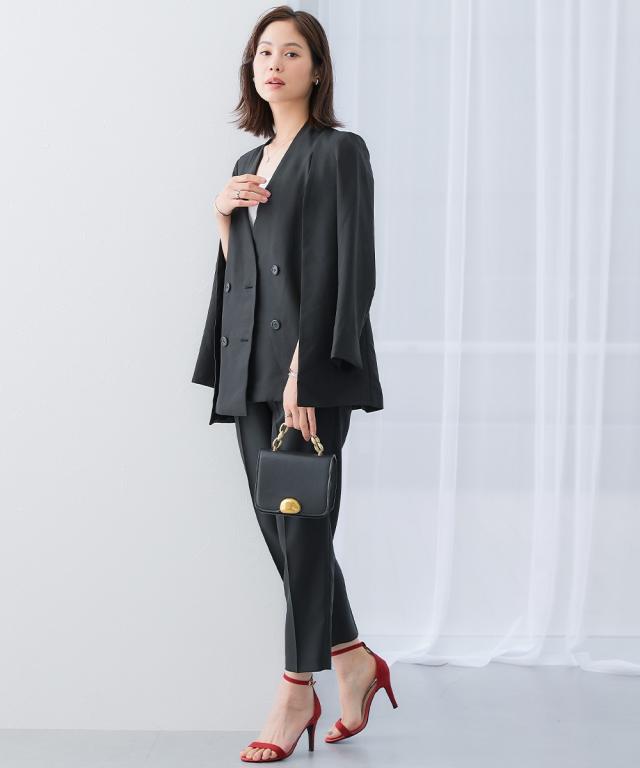 スーツ パンツ レディース 2WAYダブルブレスト ジャケット 上下別売 有  ビジネス セットアップ S/M/L ニッセン nissen_17