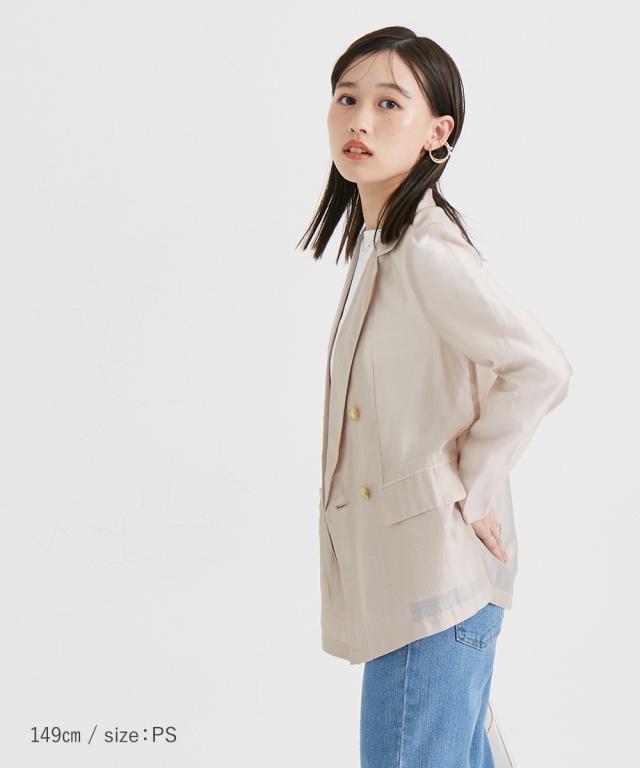 ジャケット アウター 小さいサイズ レディース シアー 低身長さん 小柄
