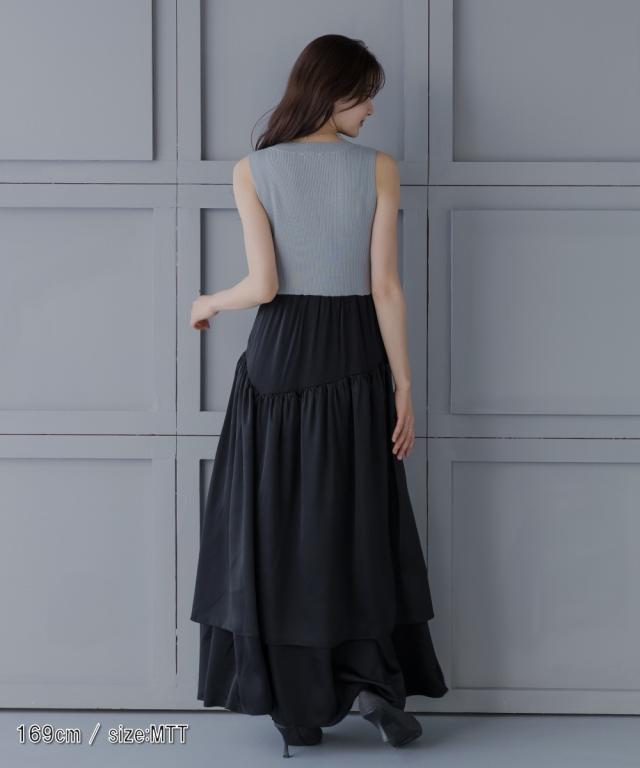 ワンピース ロング マキシ トールサイズ レディース 高身長 ドッキング