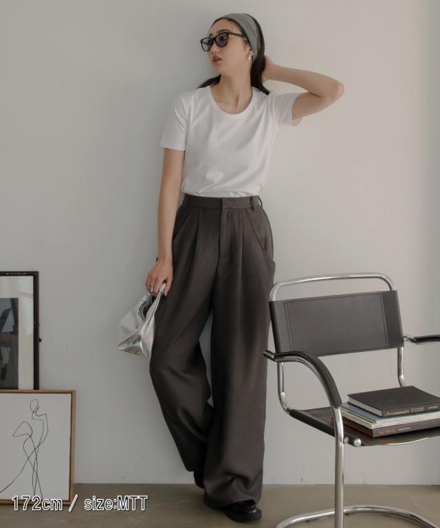 ワイドパンツ トールサイズ レディース 高身長 ドレープポケットワイド パンツ Essenave  ゆったり 体型カバー 美脚 ボトムス ズボン LL/3L ニッセン nissen_7