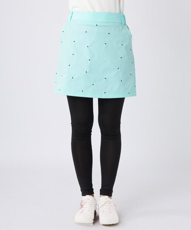 marie claire SPORT スポーツウェア ボトムス レディース marie claire sport レギンス 付き ストレッチ 刺しゅう スカート はっ水 M/L/LL/3L ニッセン nissen_2