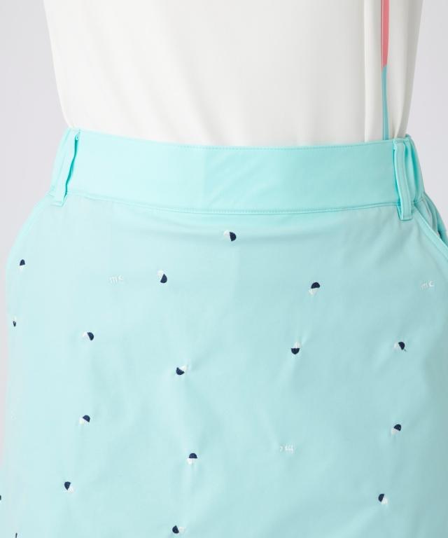 marie claire SPORT スポーツウェア ボトムス レディース marie claire sport レギンス 付き ストレッチ 刺しゅう スカート はっ水 M/L/LL/3L ニッセン nissen_4