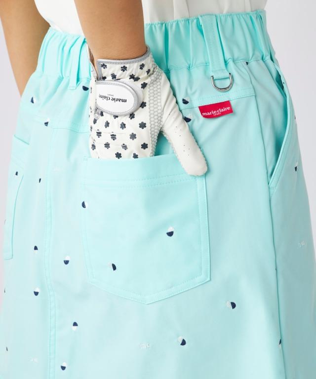 marie claire SPORT スポーツウェア ボトムス レディース marie claire sport レギンス 付き ストレッチ 刺しゅう スカート はっ水 M/L/LL/3L ニッセン nissen_6