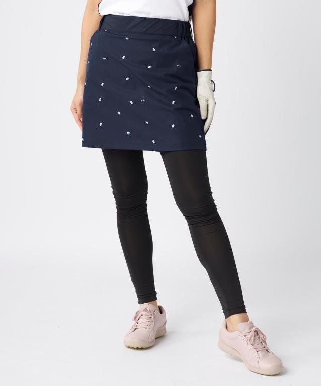 marie claire SPORT スポーツウェア ボトムス レディース marie claire sport レギンス 付き ストレッチ 刺しゅう スカート はっ水 M/L/LL/3L ニッセン nissen_9