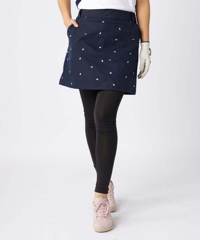marie claire SPORT スポーツウェア ボトムス レディース marie claire sport レギンス 付き ストレッチ 刺しゅう スカート はっ水 M/L/LL/3L ニッセン nissen_10