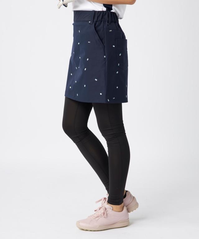 marie claire SPORT スポーツウェア ボトムス レディース marie claire sport レギンス 付き ストレッチ 刺しゅう スカート はっ水 M/L/LL/3L ニッセン nissen_11