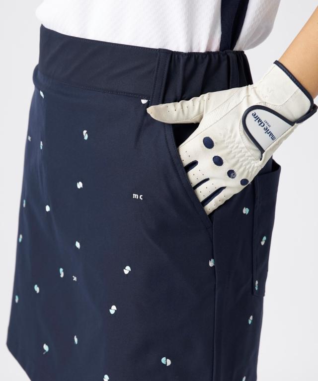 marie claire SPORT スポーツウェア ボトムス レディース marie claire sport レギンス 付き ストレッチ 刺しゅう スカート はっ水 M/L/LL/3L ニッセン nissen_14