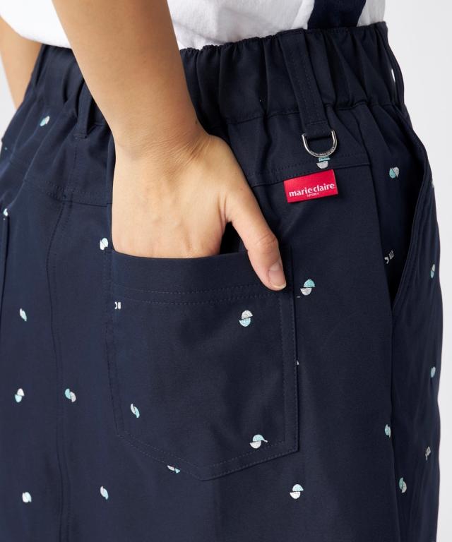 marie claire SPORT スポーツウェア ボトムス レディース marie claire sport レギンス 付き ストレッチ 刺しゅう スカート はっ水 M/L/LL/3L ニッセン nissen_15