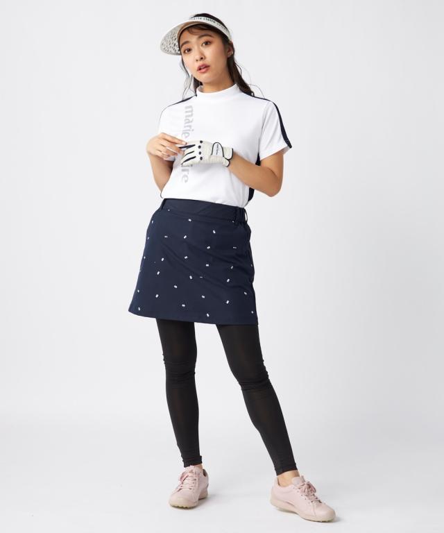 marie claire SPORT スポーツウェア ボトムス レディース marie claire sport レギンス 付き ストレッチ 刺しゅう スカート はっ水 M/L/LL/3L ニッセン nissen_17