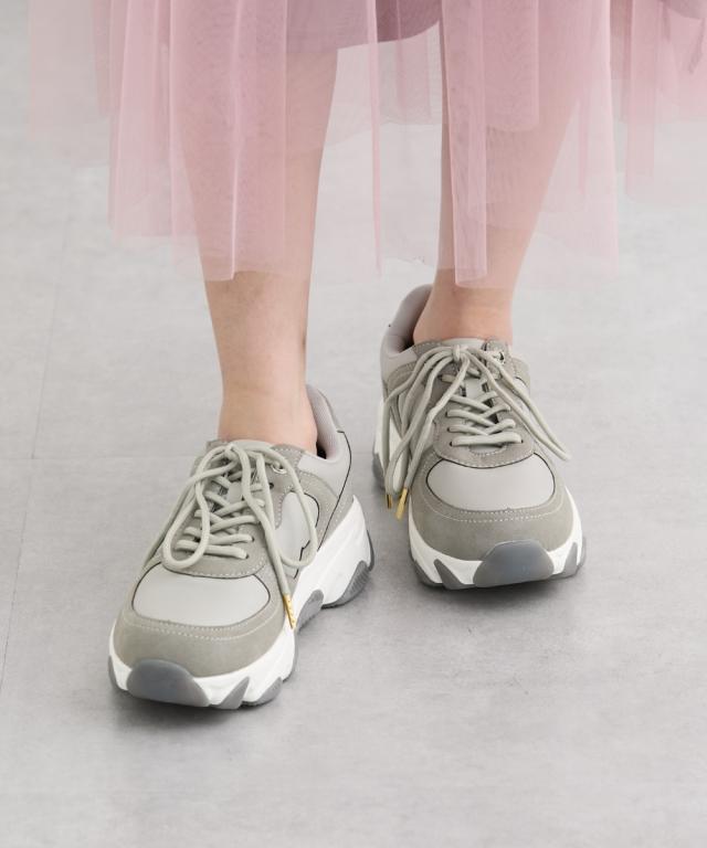 大きいサイズ レディース ゆったり幅広 la farfa SHOES ラファーファ ツイード調 スニーカー ワイズ4E  靴 シューズ 26.0〜26.5cm ニッセン nissen