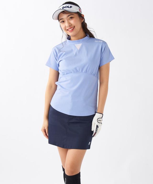 FILAGOLF スポーツウェア トップス レディース FILA GOLF 凹凸ジャガードモックネック シャツ 吸汗速乾 UVカット 夏  トレーニング M/L/LL/3L ニッセン nissen_2