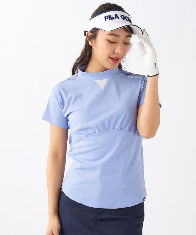 FILAGOLF スポーツウェア トップス レディース FILA GOLF 凹凸ジャガードモックネック シャツ 吸汗速乾 UVカット 夏  トレーニング M/L/LL/3L ニッセン nissen_3