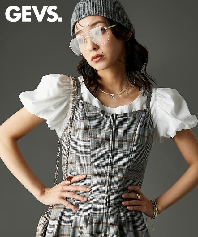 チェックキャミソールワンピース GEVS. ニッセン nissen