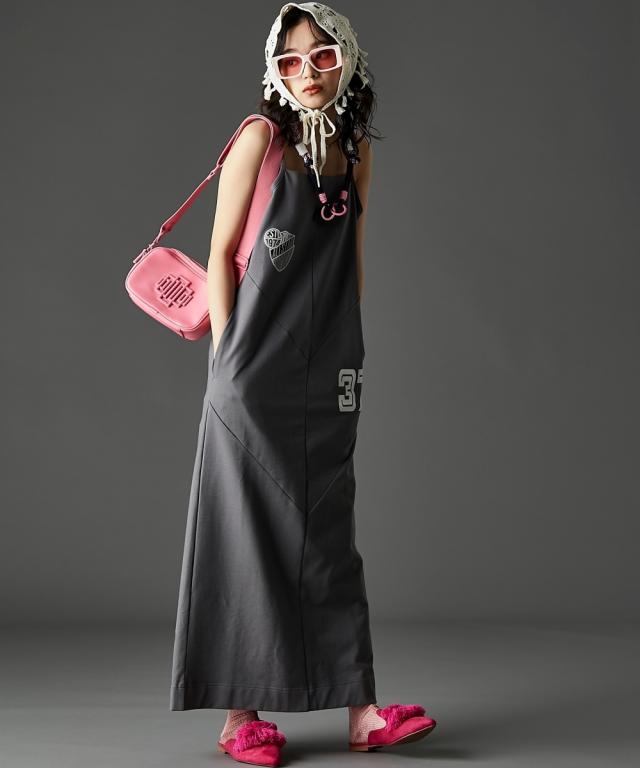 ワンピース ロング マキシ 大きいサイズ レディース 綿100％ プリント 切替 キャミソール 有 GEVS.  ひざ下 6L/8L/10L ニッセン nissen ワンピース ロング マキシ 大きいサイズ レディース 綿100％ プリント