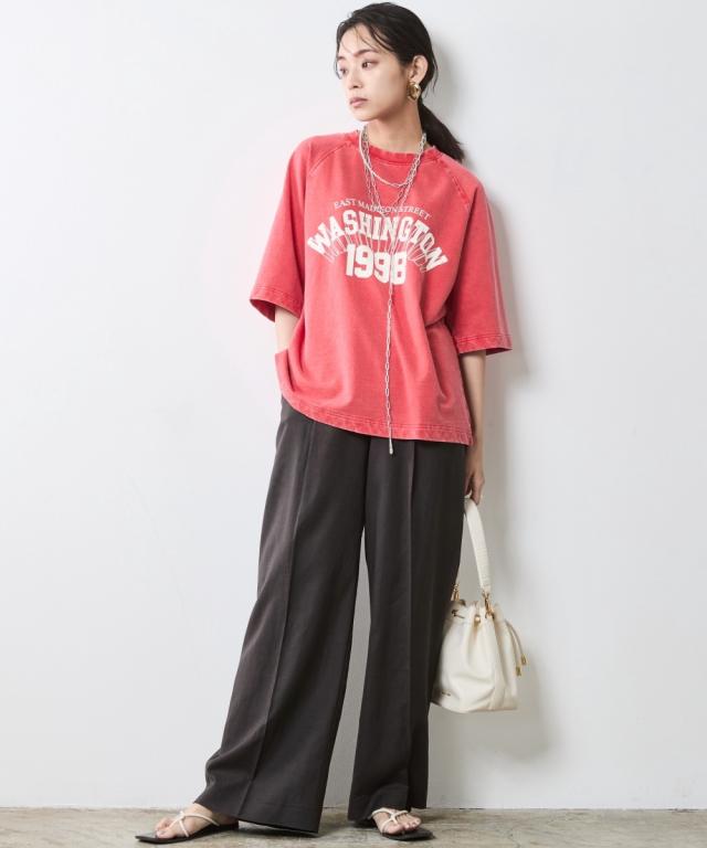 ワイドパンツ レディース レーヨン麻タックワイド パンツ 有 シックス