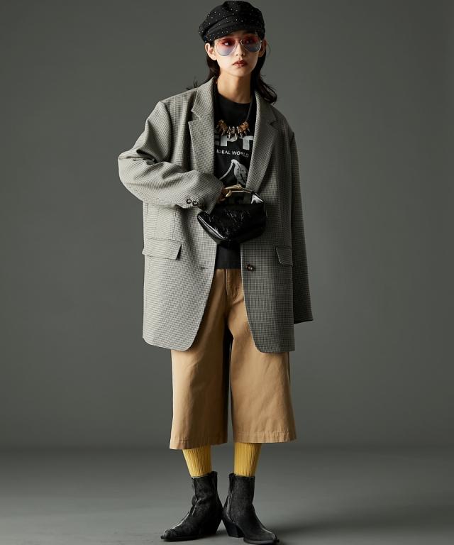 ジャケット アウター レディース ガン クラブ チェックオーバーサイズ