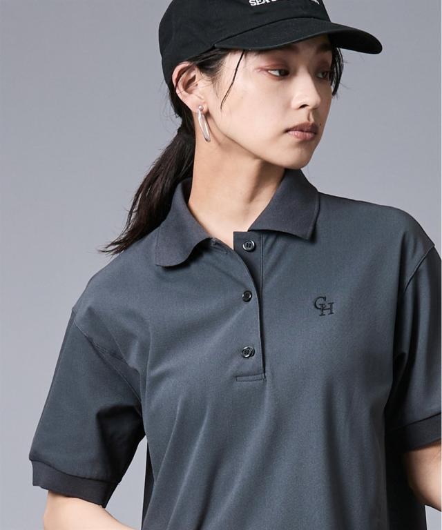 ワンピース ミニ レディース 裾フレアポロシャツ 有 シックス タイル