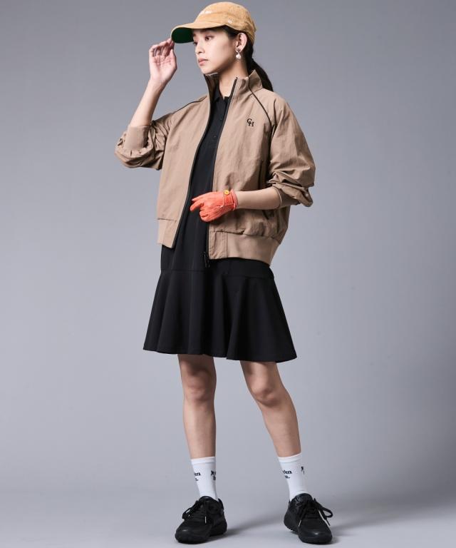 ワンピース ミニ レディース 裾フレアポロシャツ 有 シックス タイル